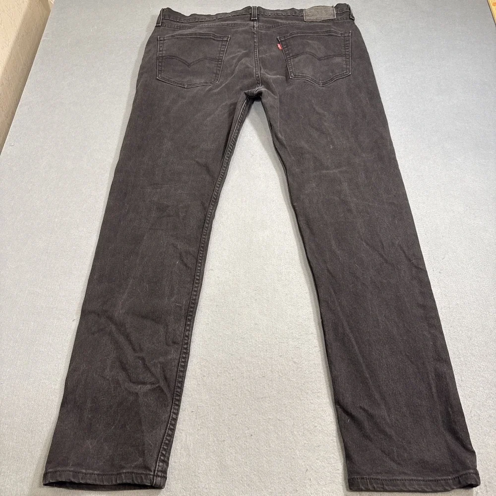 JEANS STRAIGHT Levi's 505 MENS 38X34 Regular Black Wash STRETCH